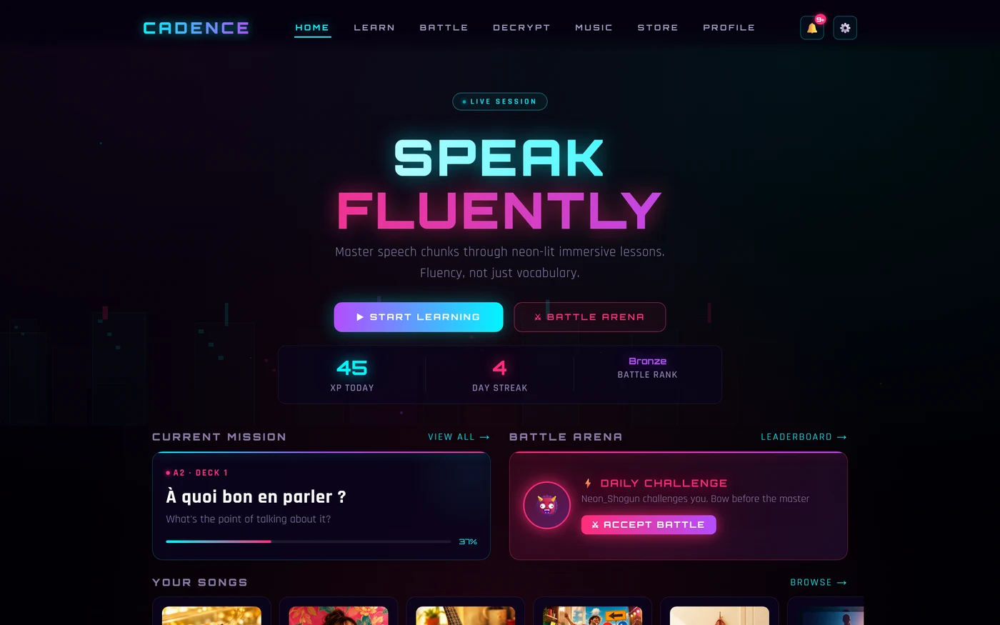 Cadence on desktop
